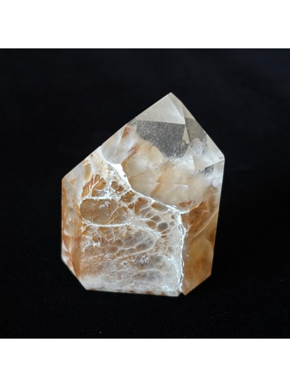 Quartz Tower Point Golden Healer Skeletal Fenster Window Crystal Specimen 2 inch